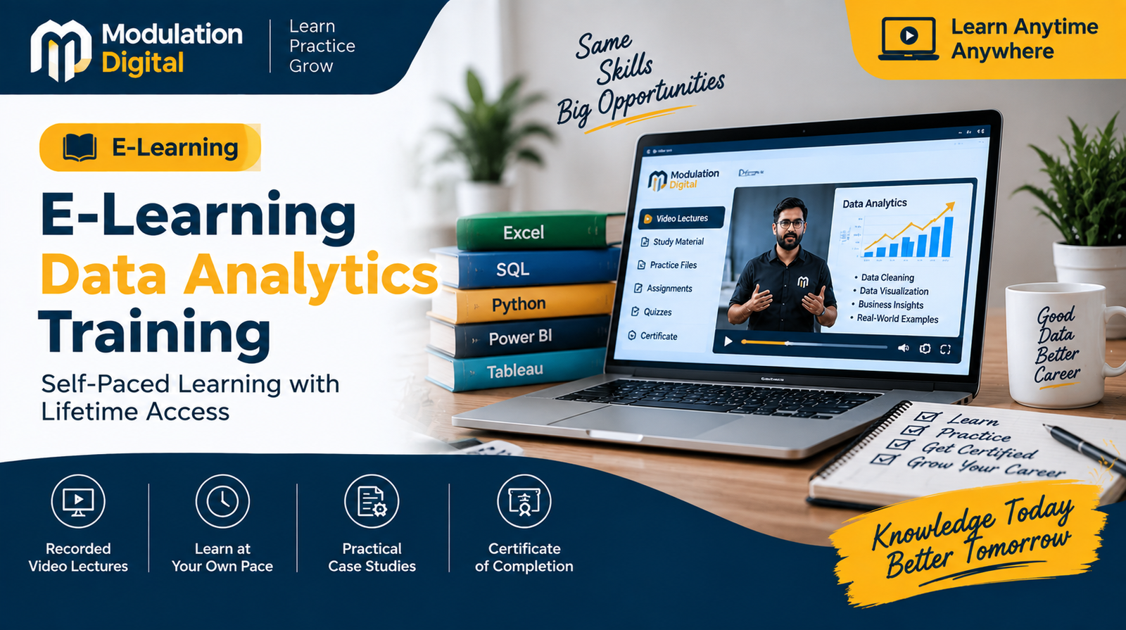Data Analytics course learning mode at Modulation Digital